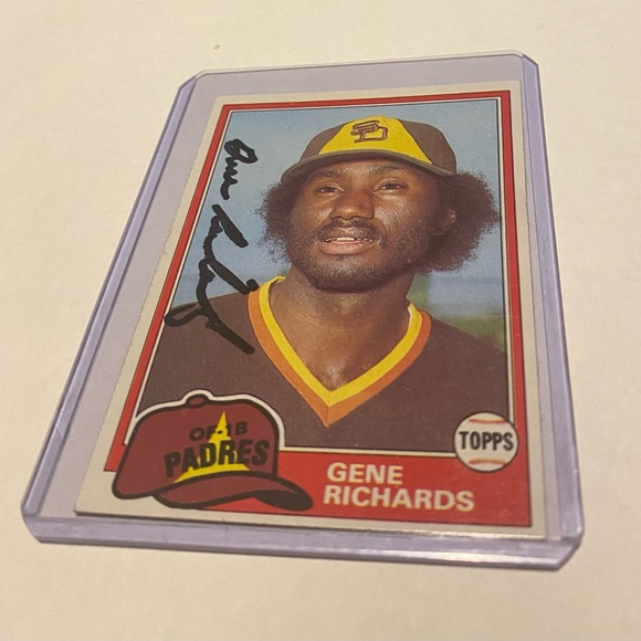1981 Topps Baseball Card Other - Gene Richards AUTOGRAPHED 1981 Topps Baseball Card vintage collectible